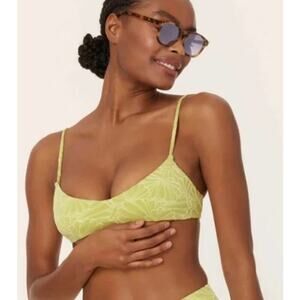 Andie Swim The Molokai Bikini Top Daiquiri Lime Green Size Large NEW with tags!